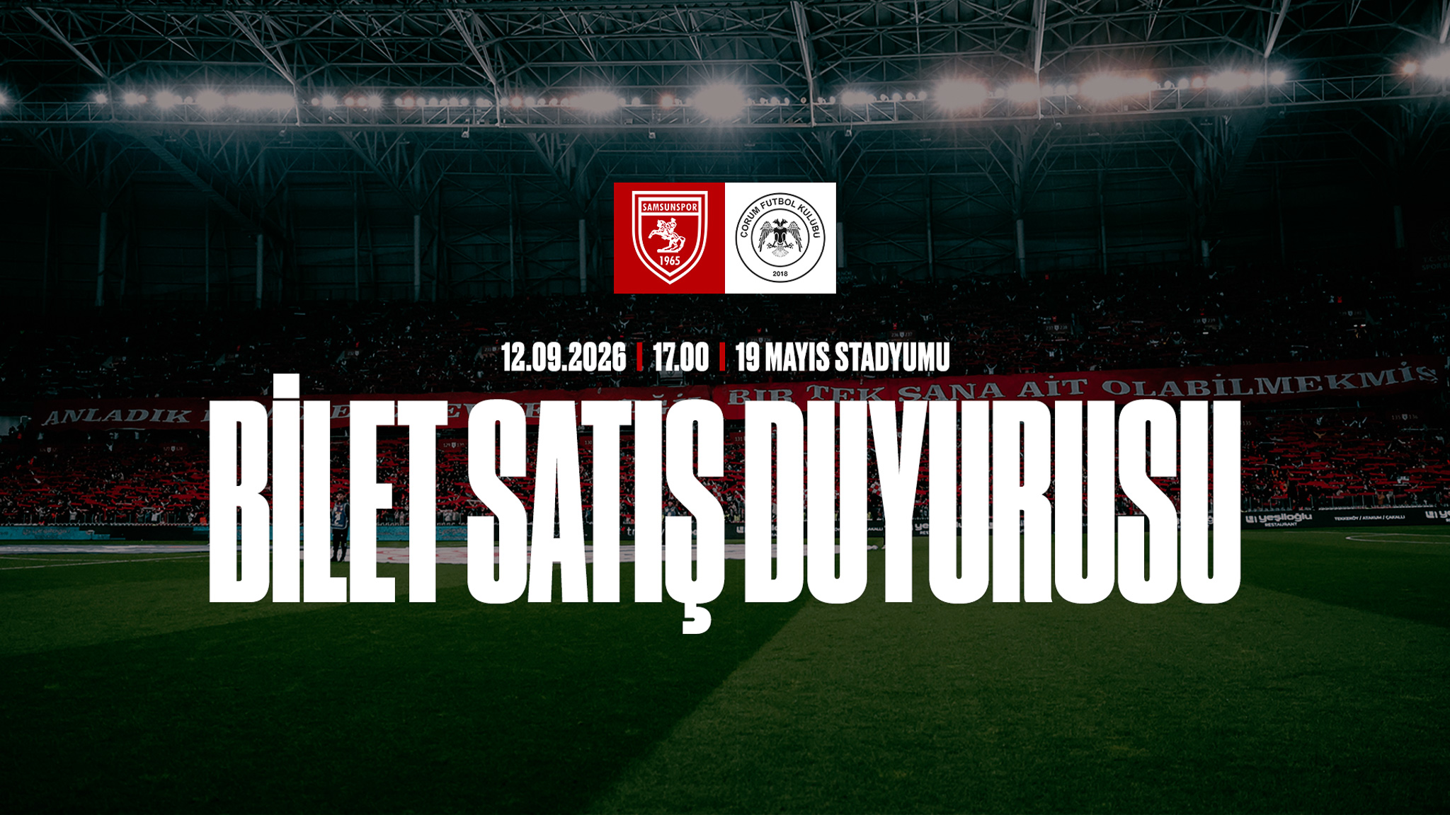 ARCA ÇORUM FK MAÇI BİLET DUYURUSU